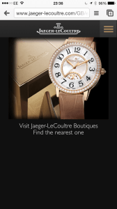 Jaeger-Lecoultre mobile experience - luxury web design