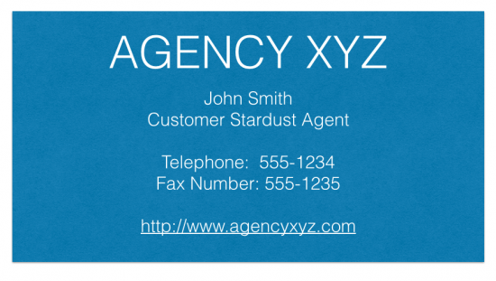 Digital Business Card Agency XYZ business card, The Myndset digital marketing