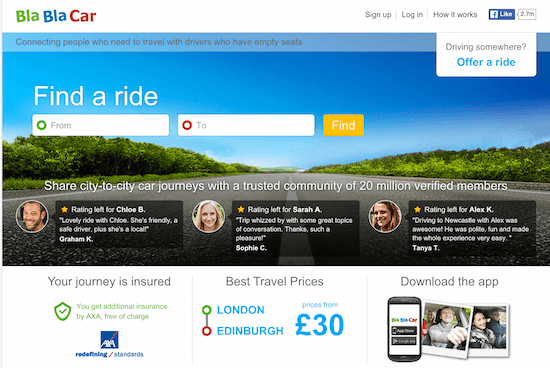 BlaBlaCar sharing economy