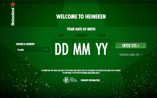 Heineken age gate, the myndset digital marketing brand strategy