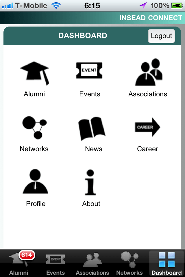 Insead Mobile Connect Dashboard 