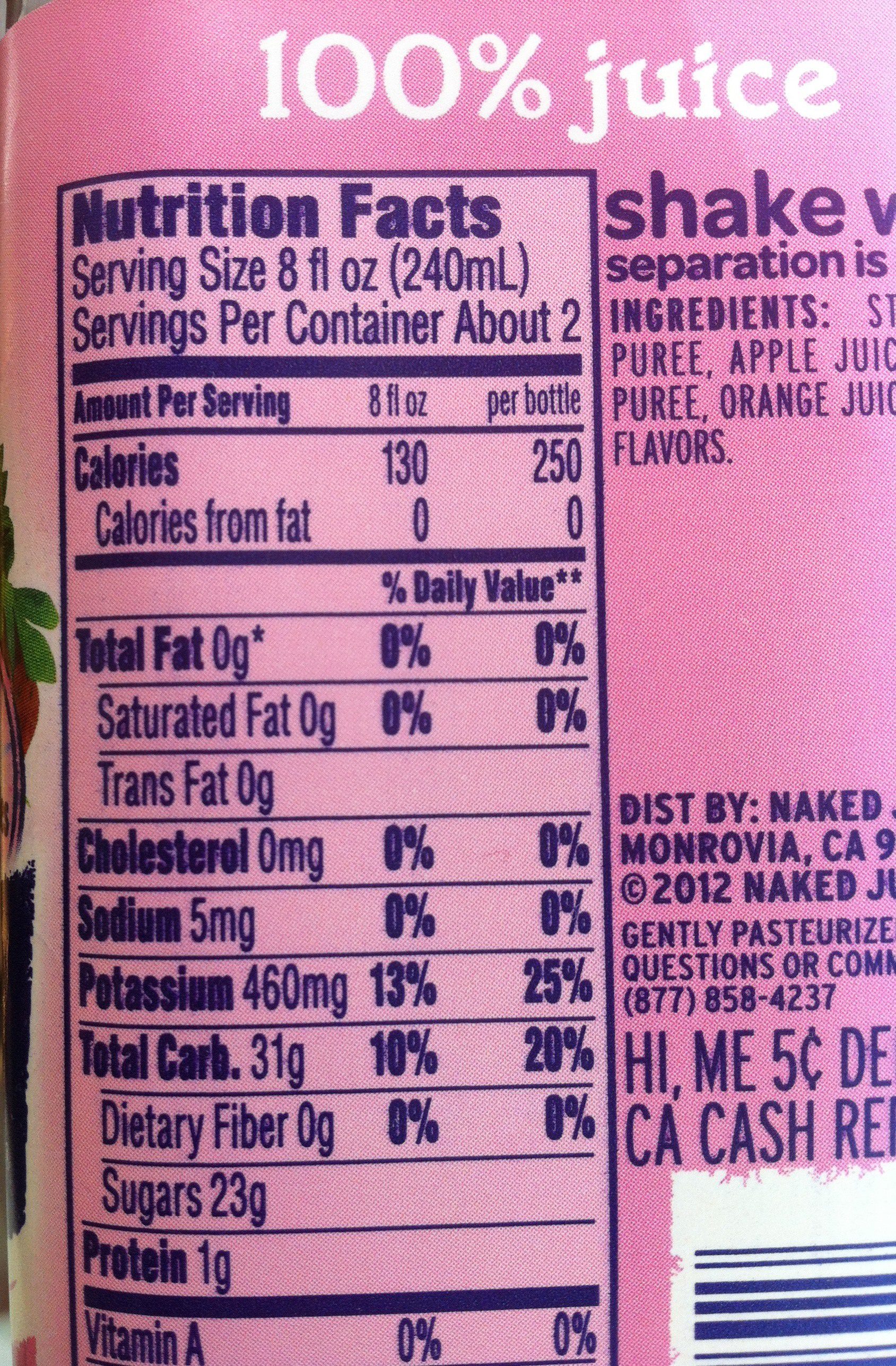 Naked Juice ingredients, The Myndset Brand Strategy and Digital marketing Naked Juice ingredients, The Myndset Brand Strategy and Digital marketing