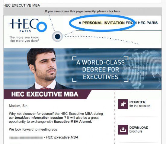 Personal Invitation HEC - the myndset digital strategy