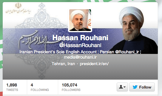 Twitter Rouhani Social Media, The Myndset brand strategy digital marketing