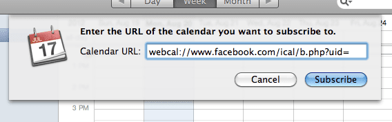 URL Calendar from Facebook, Myndset Digital Marketing and Brand Strategy