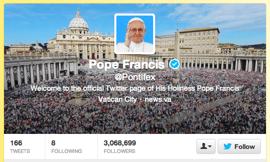 Twitter Pontifex Social Media, The Myndset brand strategy digital marketing 