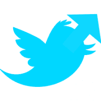 Twitter bird logo with arrow, The Myndset Digital Marketing Strategy