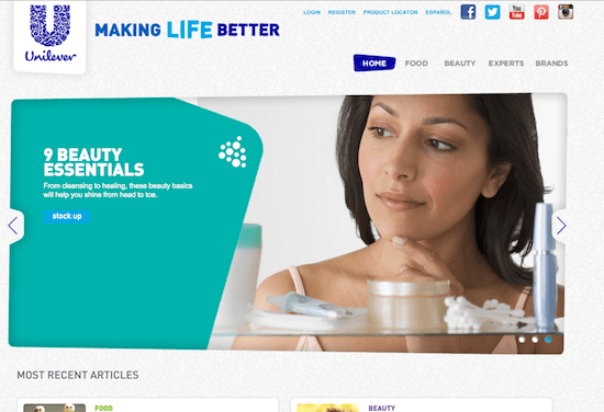 beauty portal unilever making life better