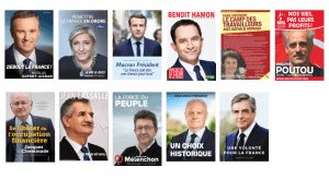 poster french presidential election candidates