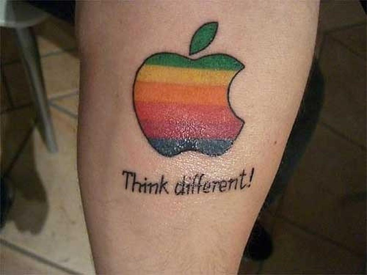 Apple Think Different Brand Tattoo