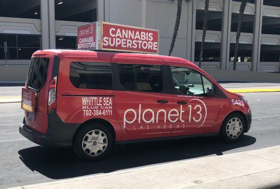 Cannabis on Taxis advertising